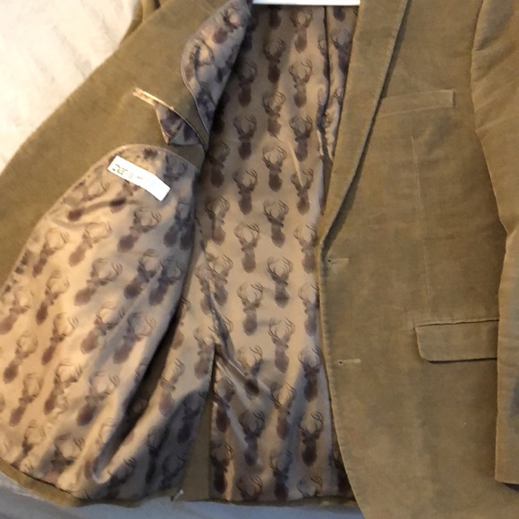 Tan Corduroy Blazer with Silk lining - Picture 2 of 3